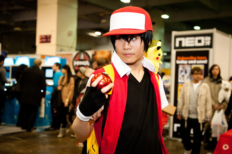 Hyper Japan Hyper Japan, 2012, Christmas, Earls Court, Convention, Olympia, EC and O, Trade Show, Exhibition, Japanese, Japan, Event, Street Fashion, Fruits, Cosplay, Pokemon, Ash, Pikachu, Costume