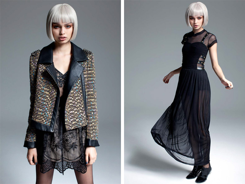 Boohoo Boutique Boohoo Boutique, Dresses, Collection, Black, Gold, Dress, Jacket, Studded, Sequin, Lookbook