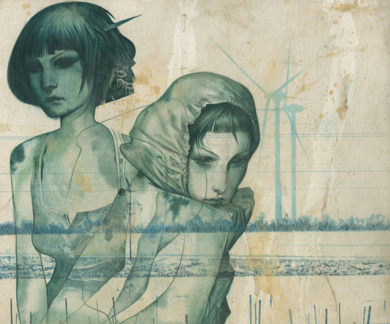 Feral Kid "Nymps IV" Feral Kid, Nymphs, IV, Illustration, Illustrator, Grunge, Dreamy, Pencil