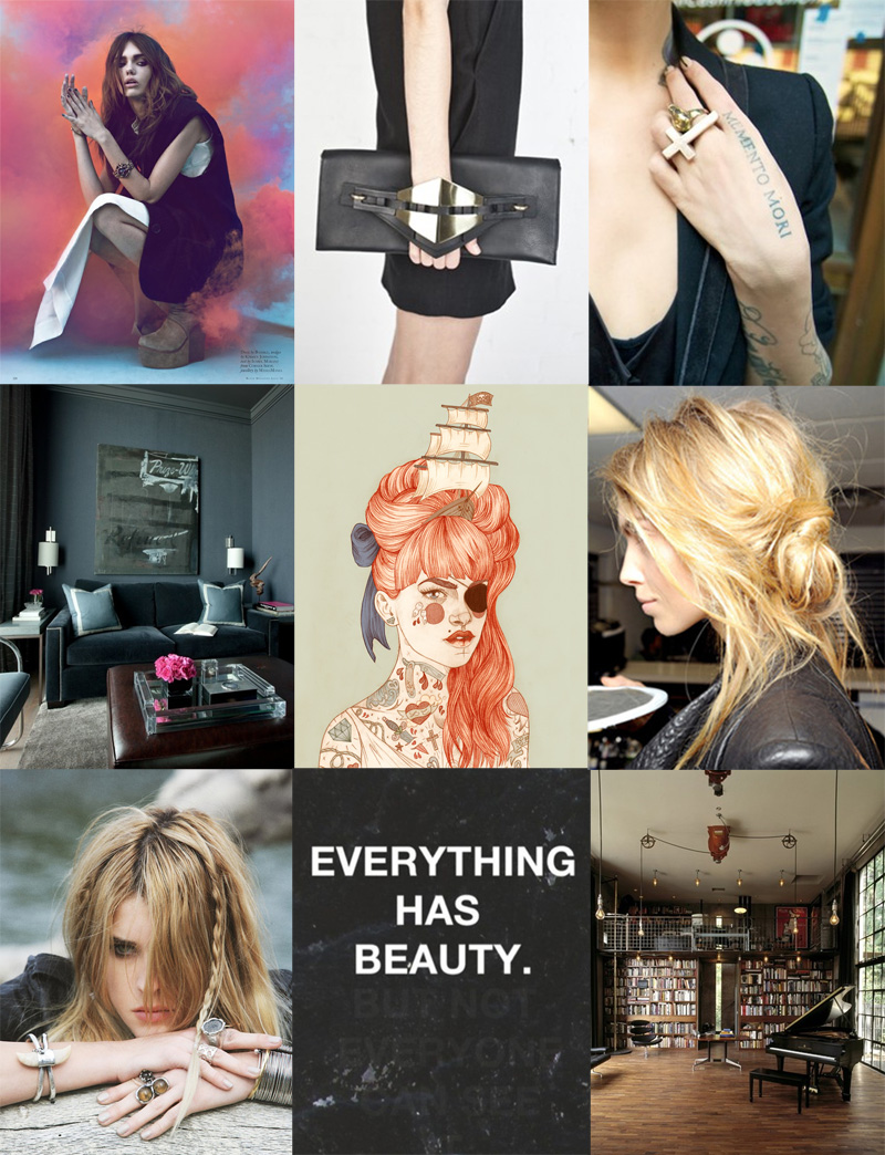 Inspiration 27/05/11 Weekly Inspiration, Editorial, Hair, Messy Bun, Illustration, Interiors, Inspiration, Fleet Ilya, Clutch bag,