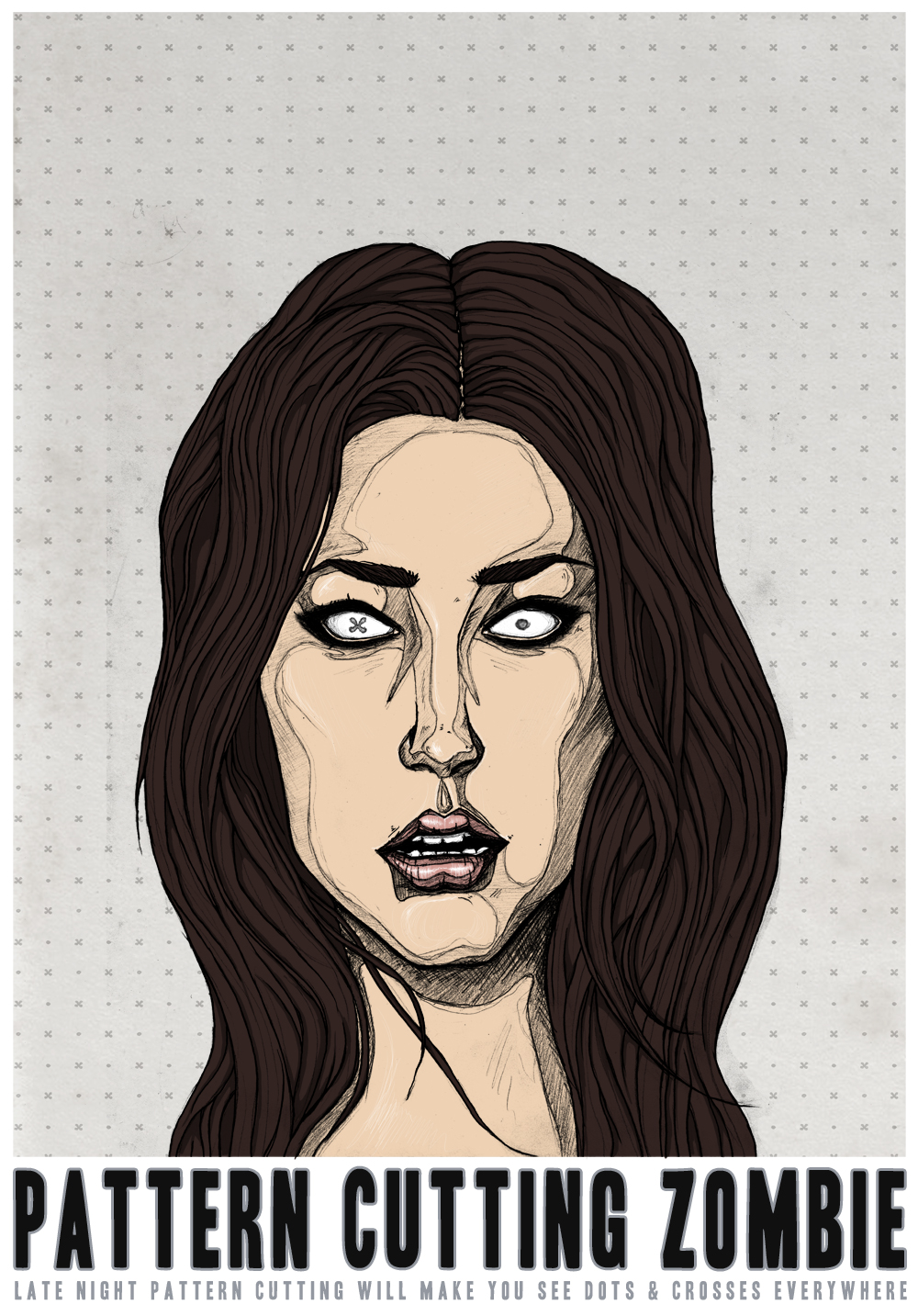 FAIIINT, Fashion, Illustration, Illustrator, Zombie, Fashion School, Poster