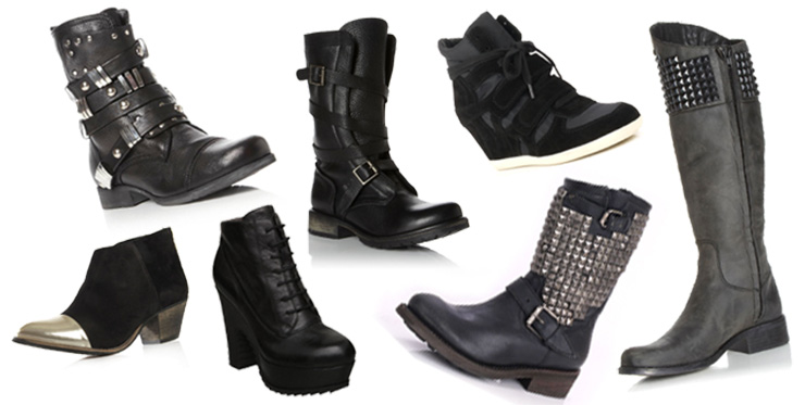 Winter Boots Winter, Autumn, Boots, Leather, Studded, Spiked, Spikes, Trainer, Wedges, Sneaker, Riding, Chunky, Black, Grey, Gold, Silver, KG, Kurt Geiger, Bertie, Steve Madden, Ash, Platform, Buckled, House of Fraser