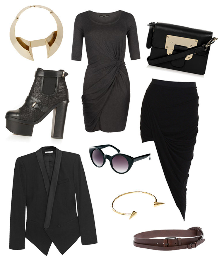 FAIIINT, Wishlist, Black, Draped, Gothic, Grunge, Topshop, ASOS, Helmut Lang, AllSaints, Aqua, A F Vandevorst, In Love With Fashion, Gold
